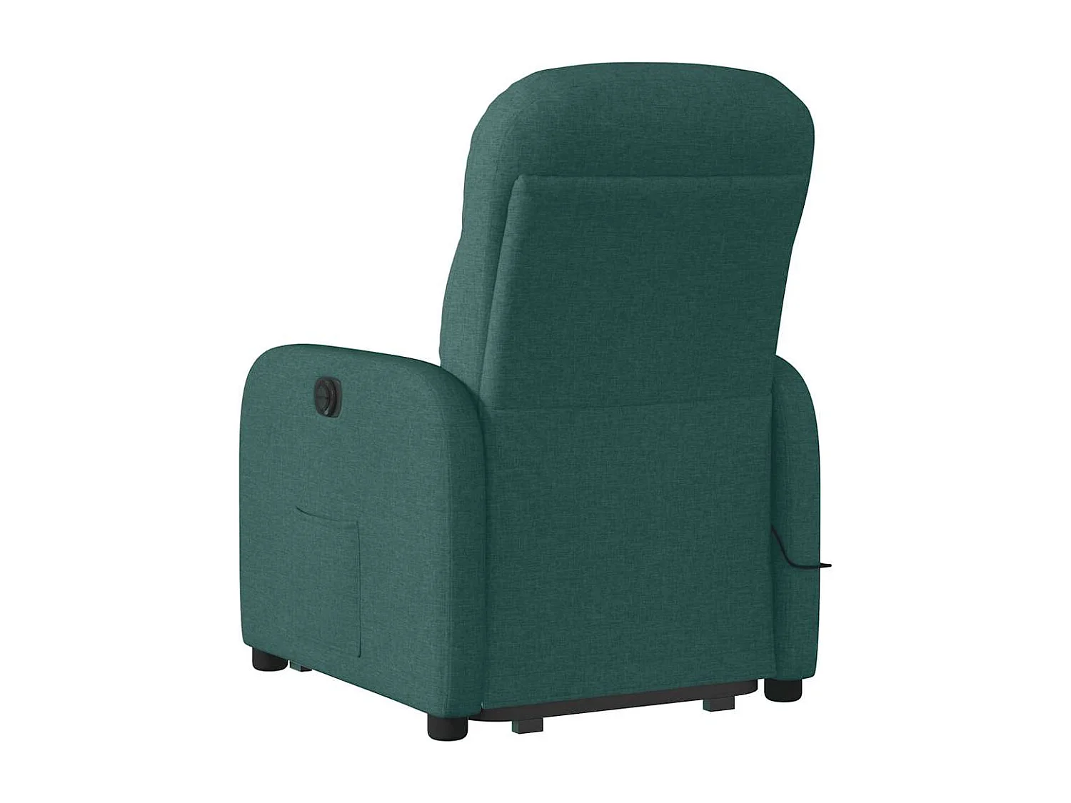 Fauteuil inclinable de massage Vert foncé Tissu