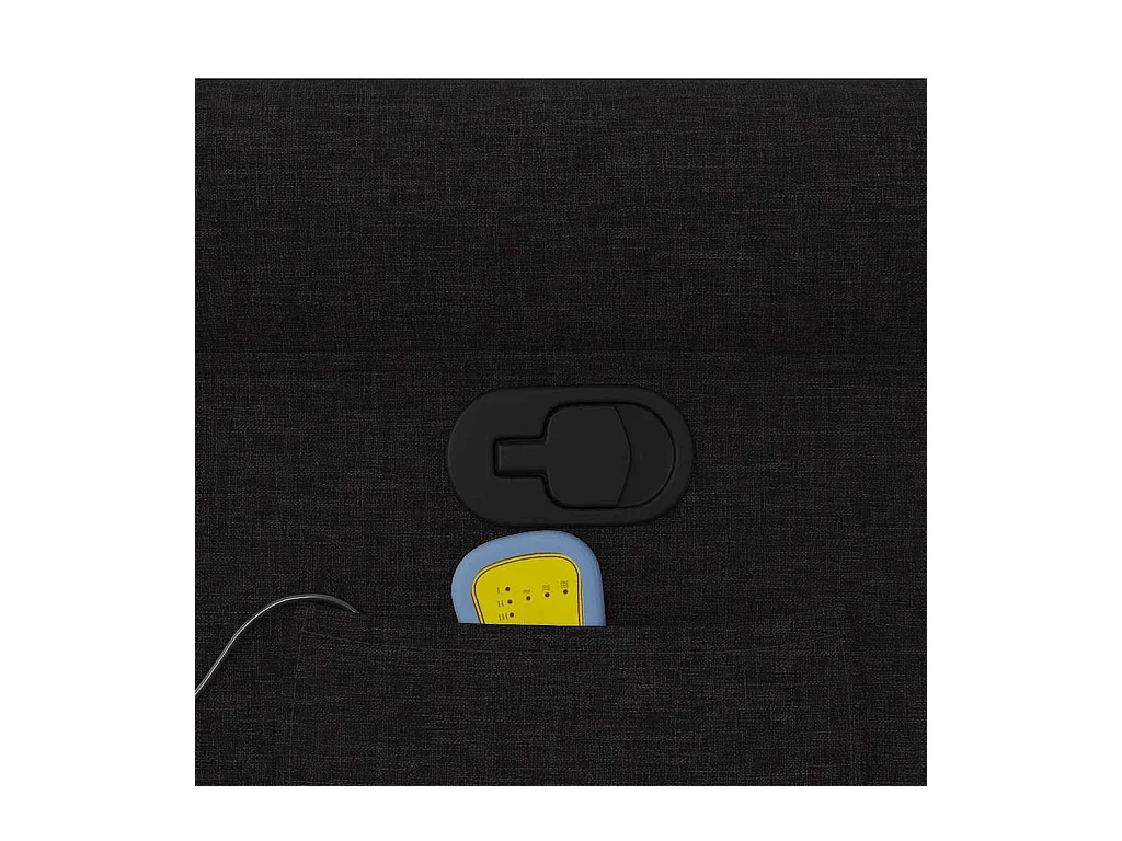 Poltrona de massagens reclinável tecido preto