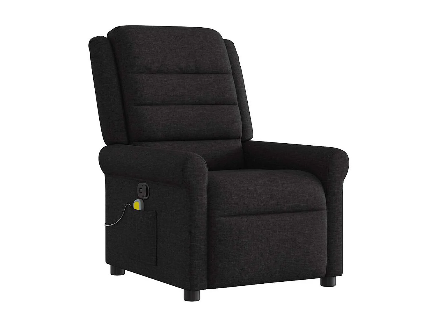 Fauteuil de massage inclinable Noir Tissu