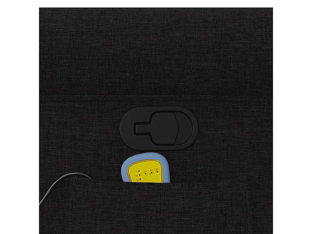 Fauteuil de massage inclinable Noir Tissu