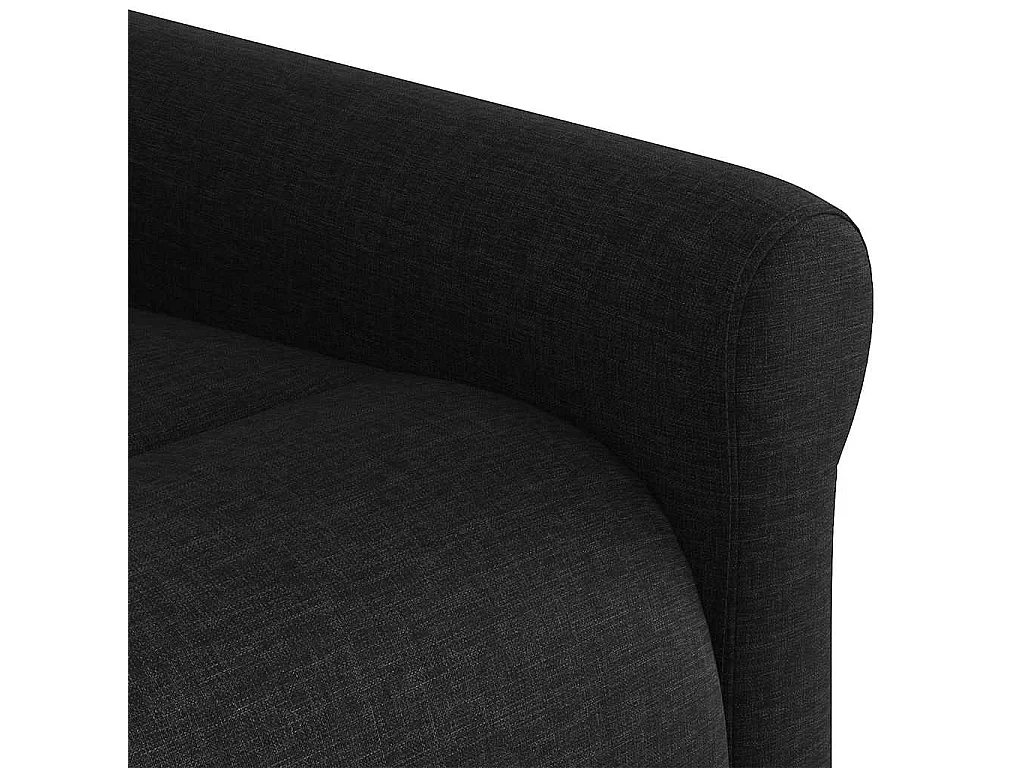Fauteuil de massage inclinable Noir Tissu