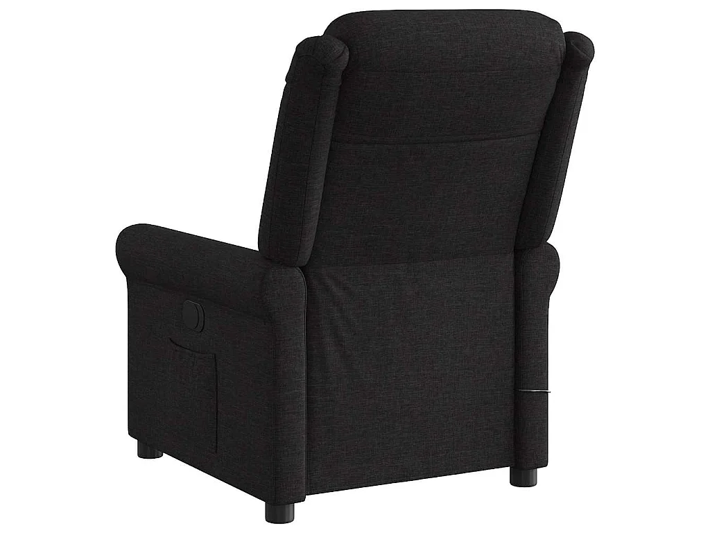 Fauteuil de massage inclinable Noir Tissu
