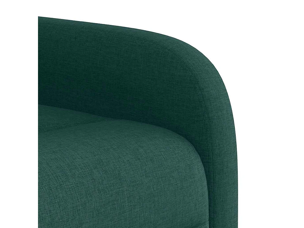Poltrona reclinável de massagens elétrica tecido verde-escuro