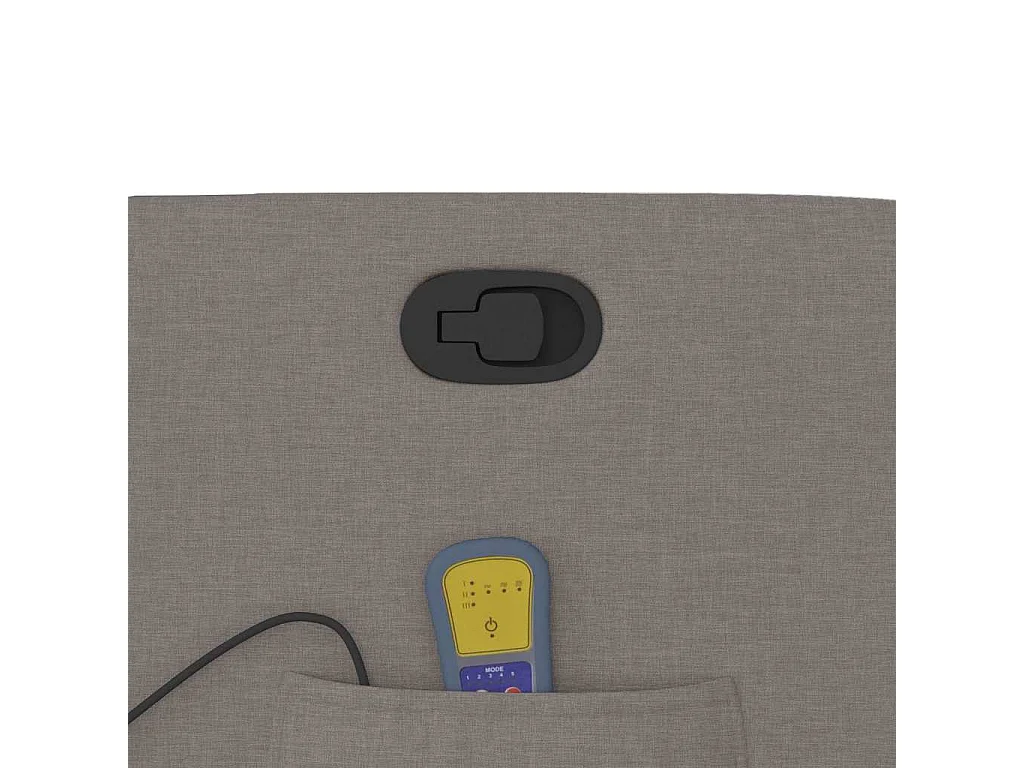 Massagesessel Taupe Stoff