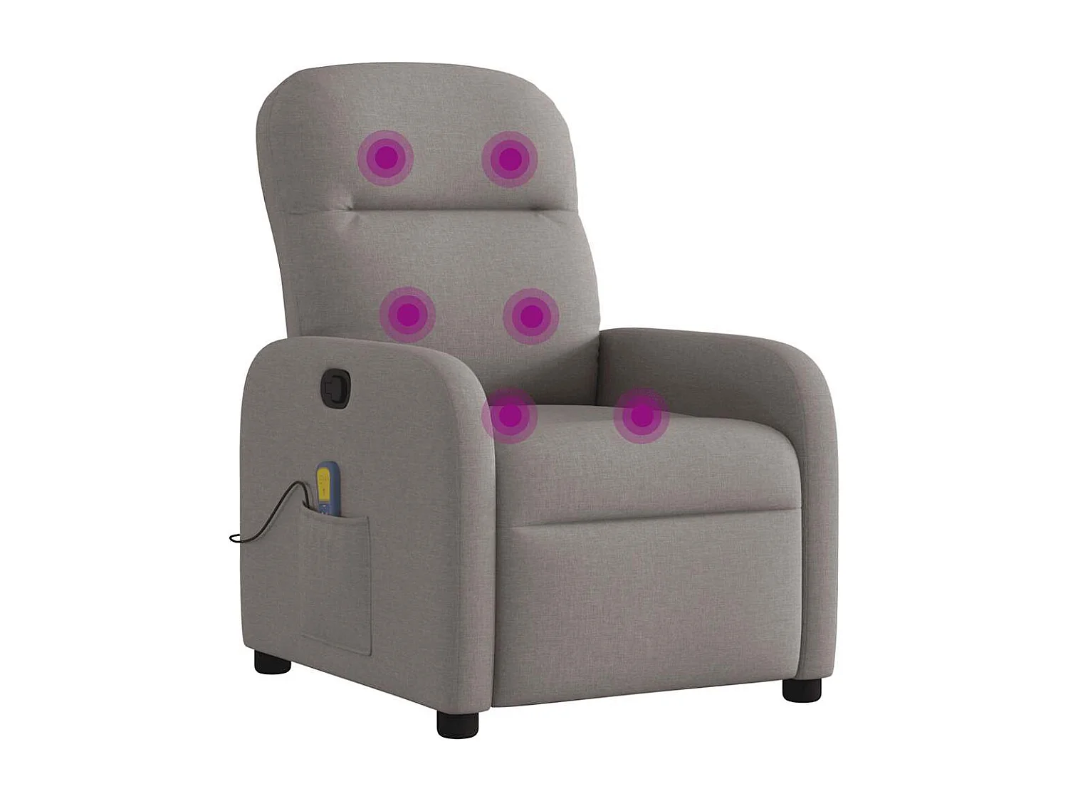 Massagestoel verstelbaar stof taupe