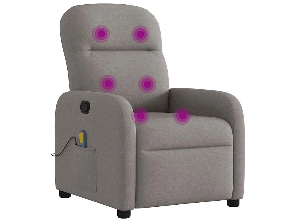 Fauteuil de massage inclinable Taupe Tissu