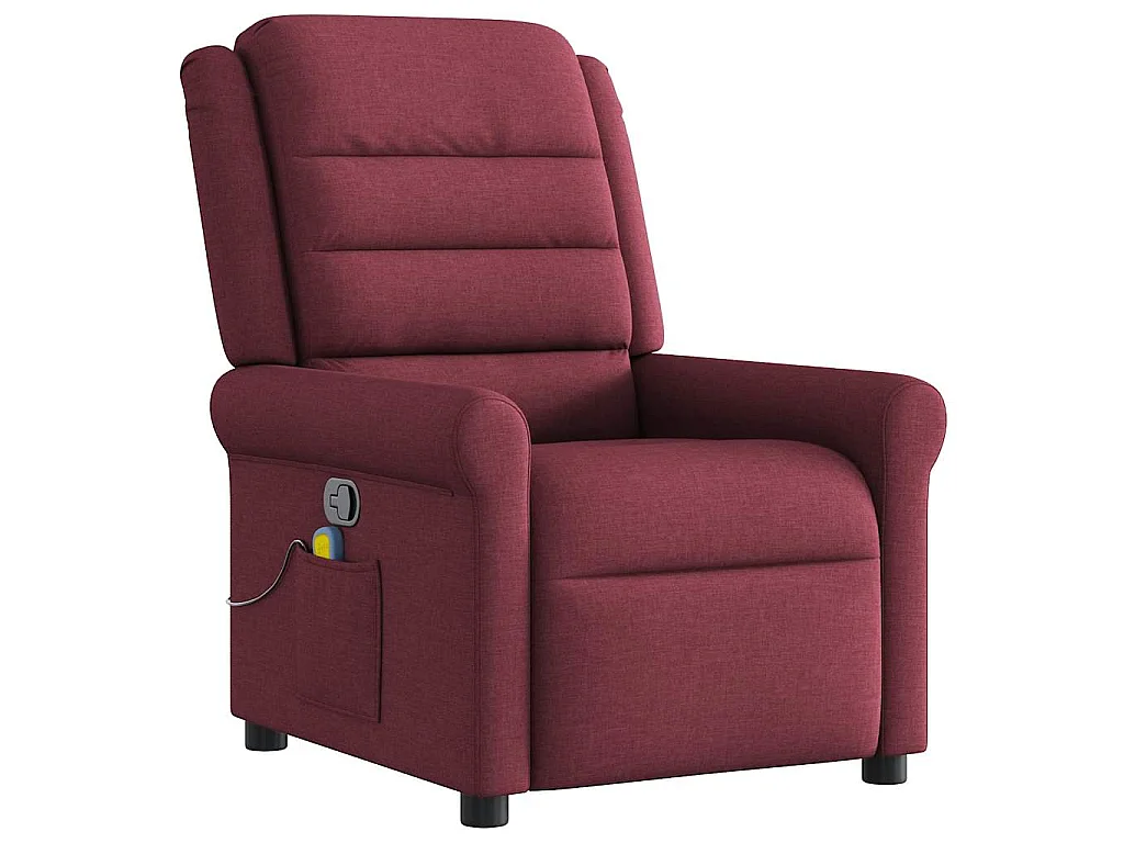 Fauteuil de massage inclinable Rouge bordeaux Tissu