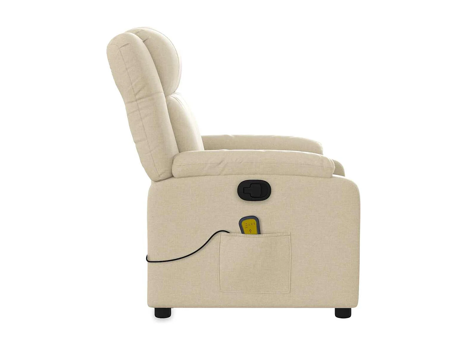 Massagesessel Creme Stoff