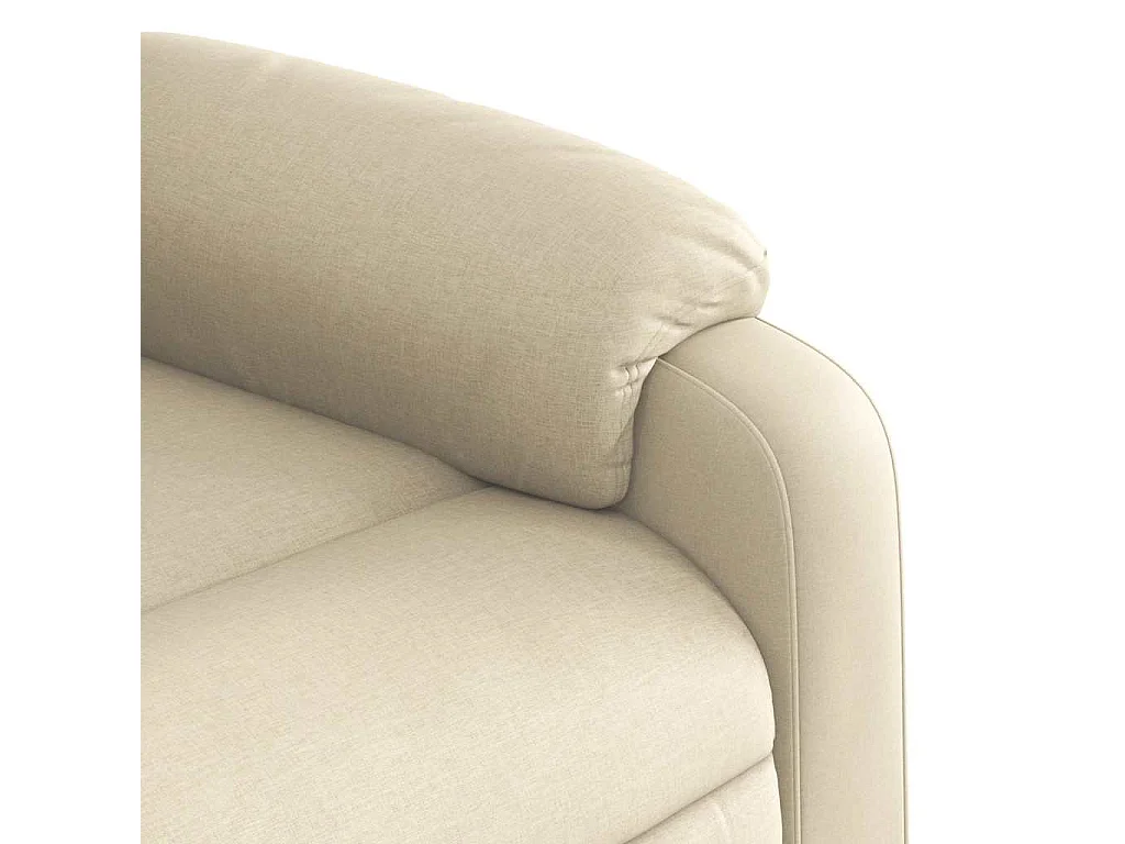 Poltrona de massagens reclinável tecido cor creme