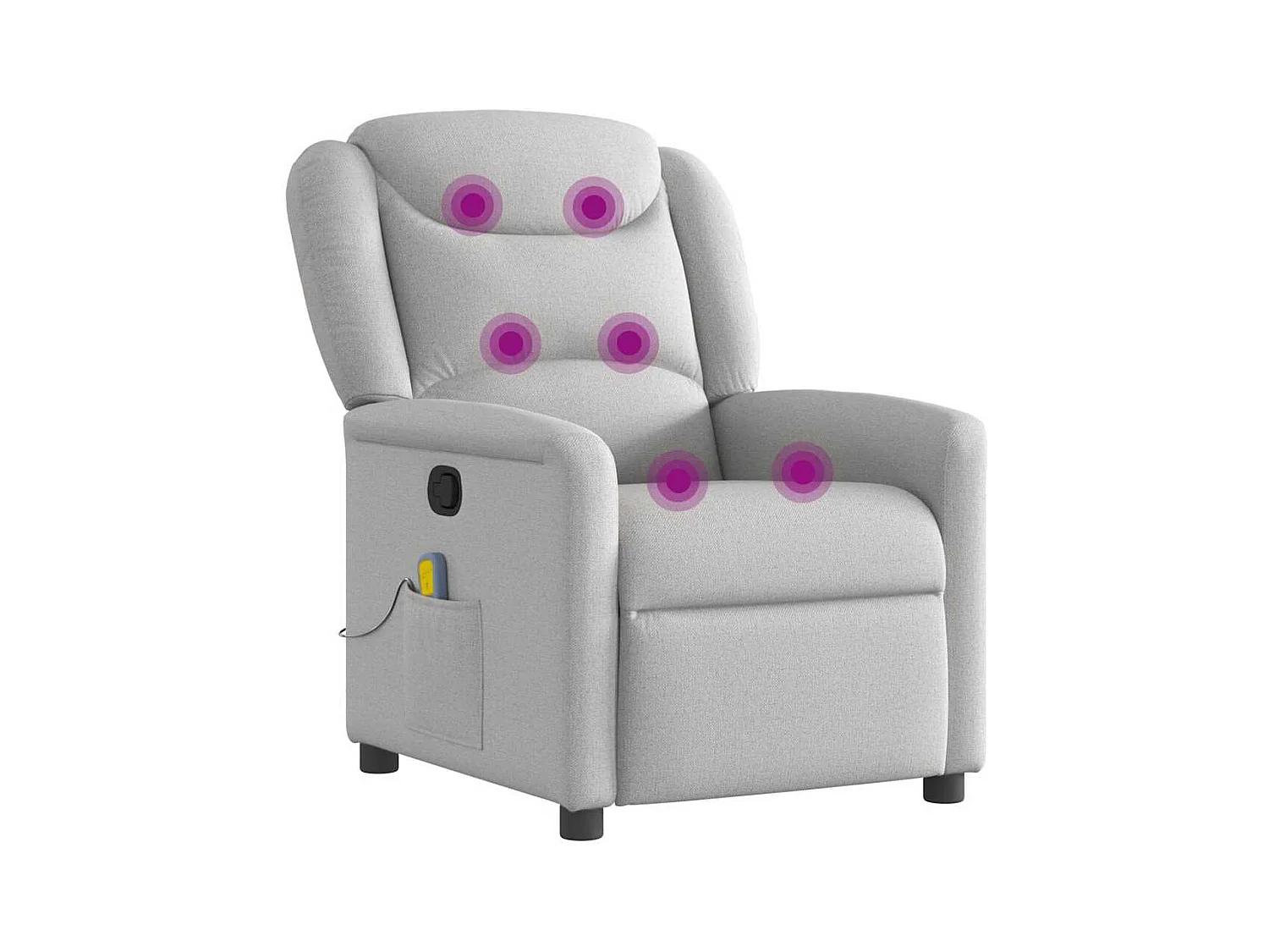 Massagestoel verstelbaar stof wolk grijs