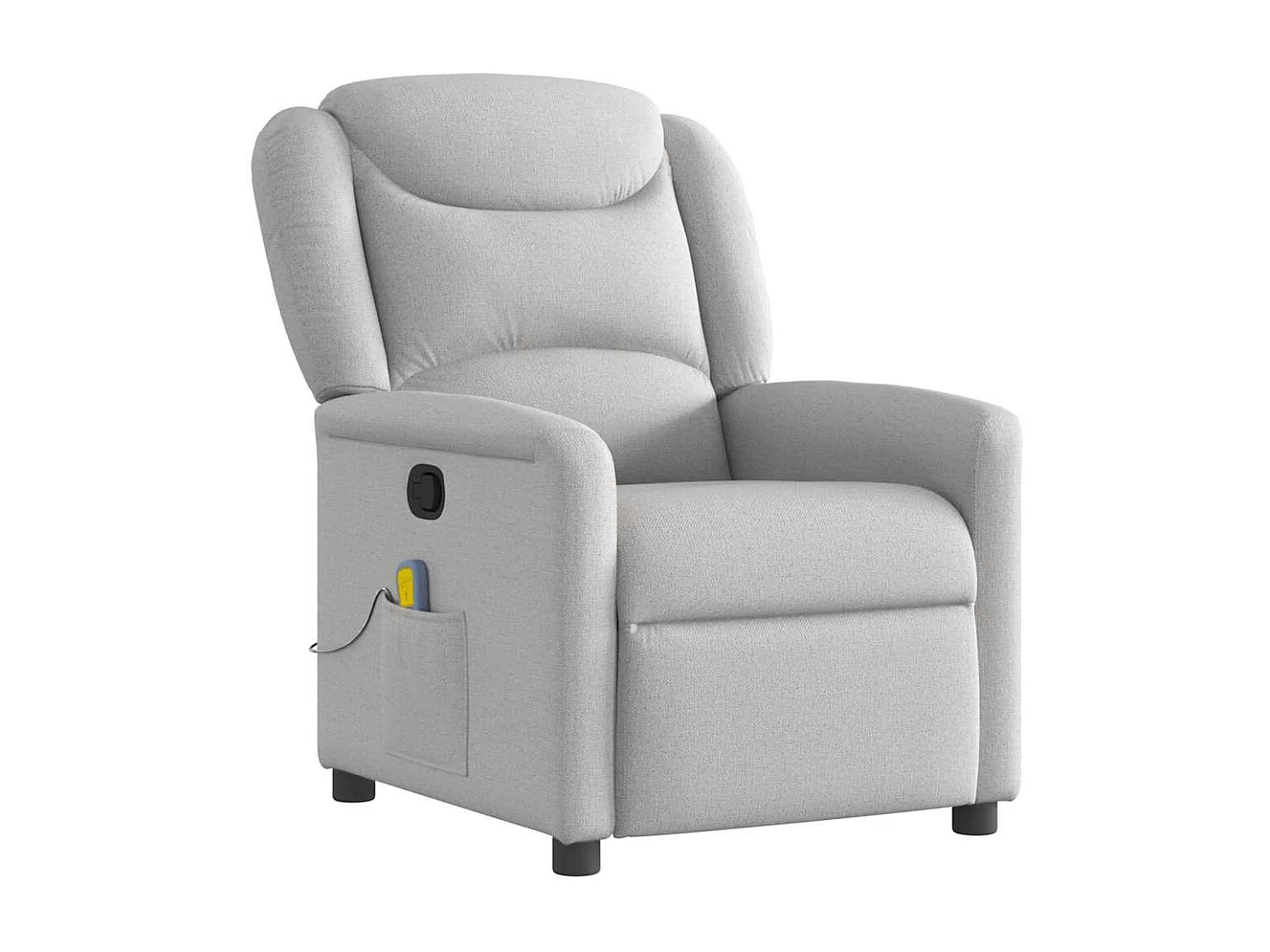 Fauteuil de massage inclinable gris nuage tissu