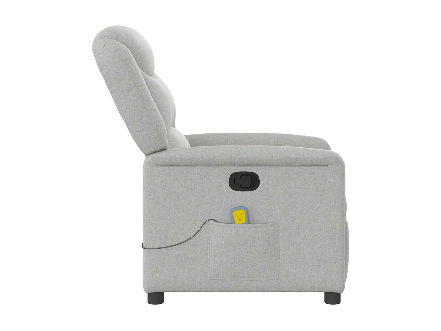 Fauteuil de massage inclinable gris nuage tissu