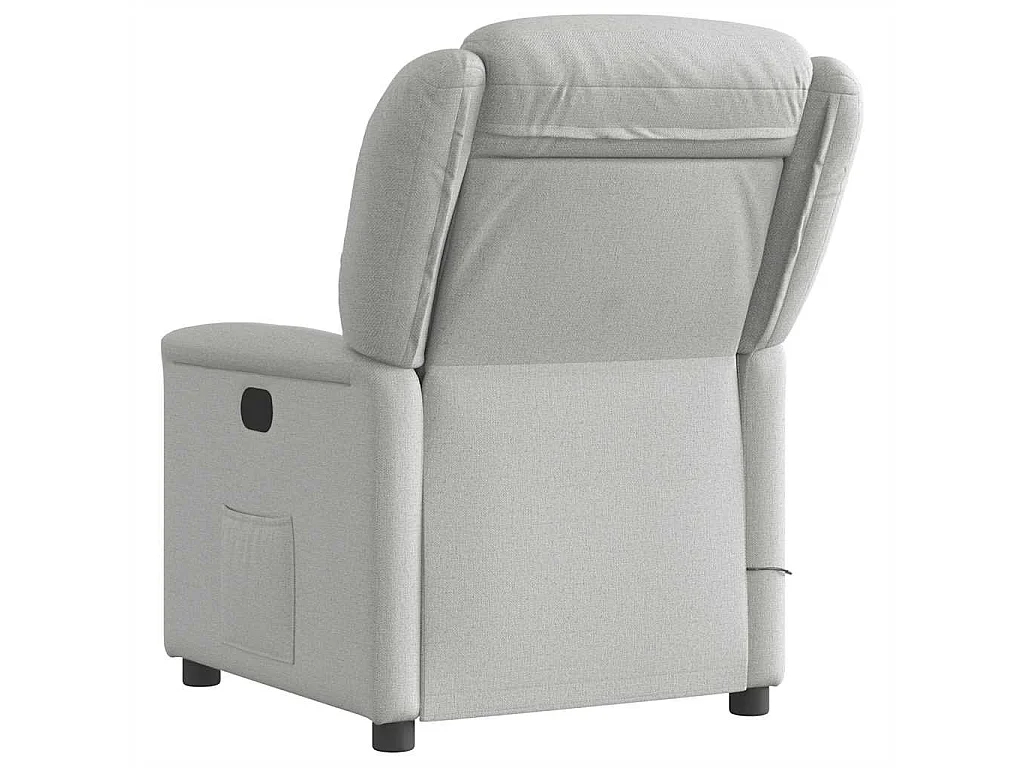Fauteuil de massage inclinable gris nuage tissu