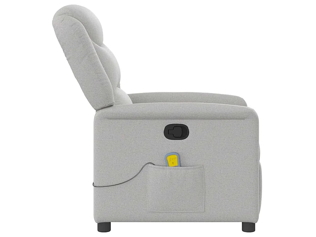 Fauteuil de massage inclinable gris nuage tissu