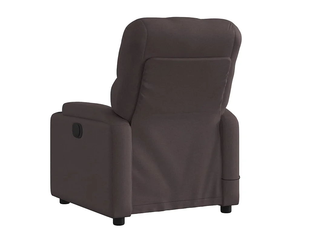 Fauteuil de massage inclinable Marron foncé Tissu