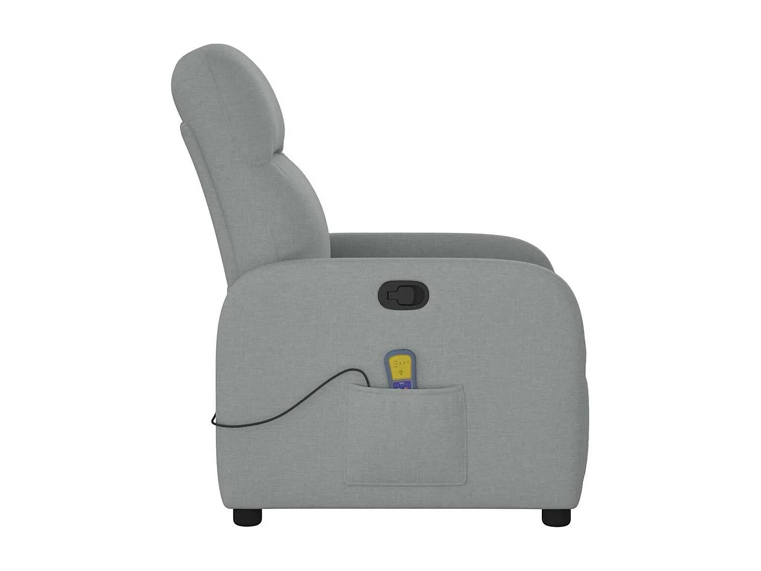 Fauteuil de massage inclinable Gris clair Tissu