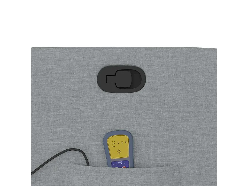 Fauteuil de massage inclinable Gris clair Tissu