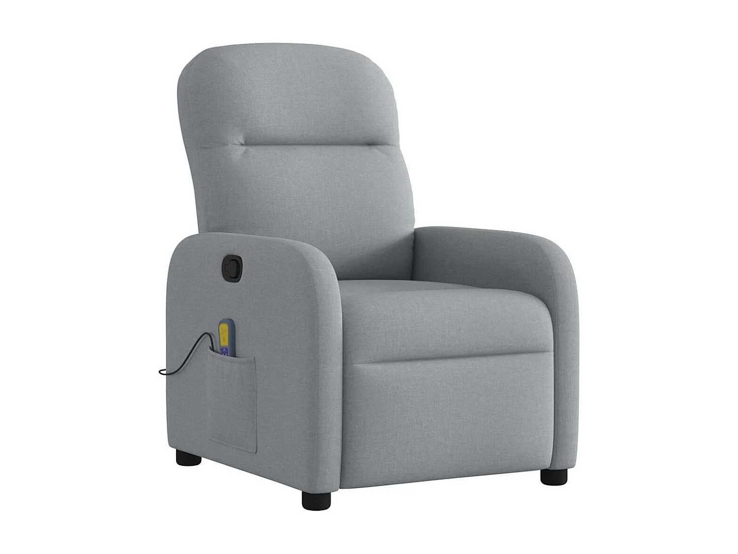 Massagesessel Hellgrau Stoff