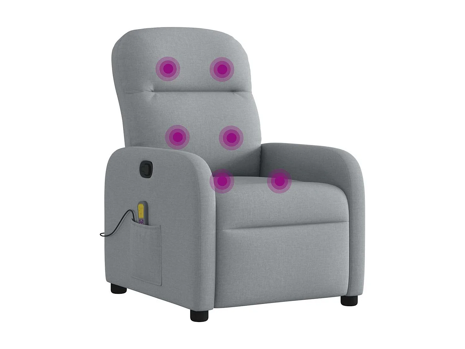 Massagesessel Hellgrau Stoff