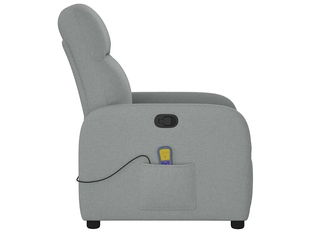 Fauteuil de massage inclinable Gris clair Tissu