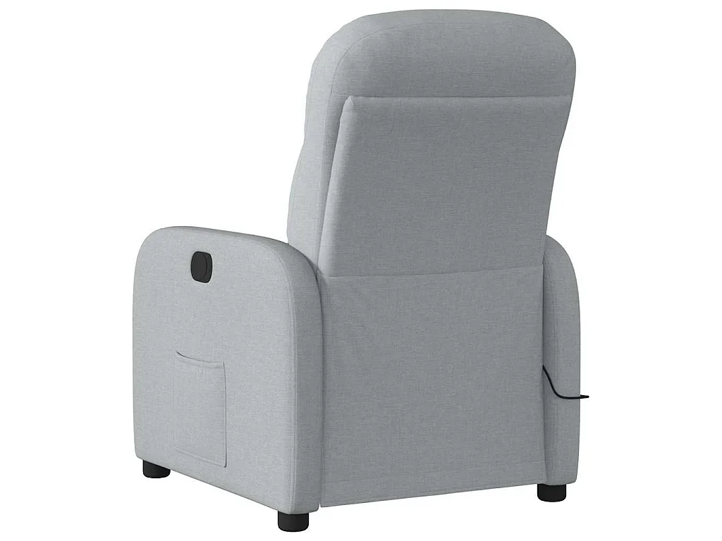Fauteuil de massage inclinable Gris clair Tissu