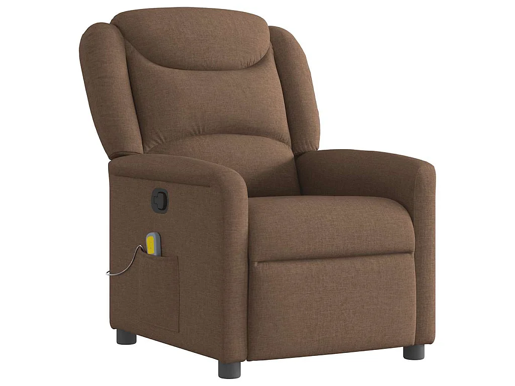 Fauteuil de massage inclinable Marron Tissu