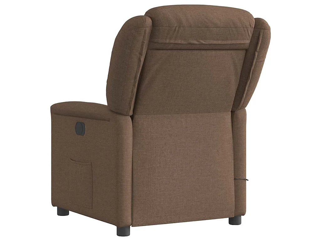 Fauteuil de massage inclinable Marron Tissu