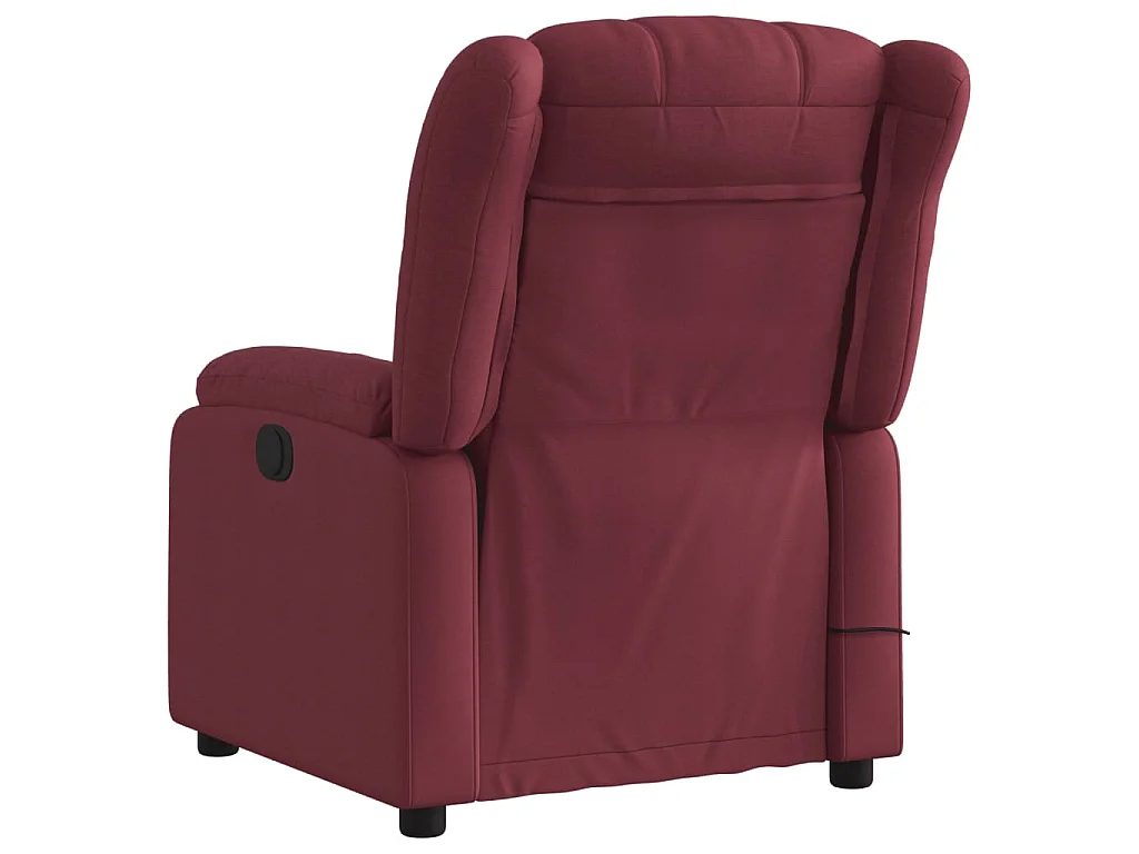 Massagesessel Weinrot Stoff