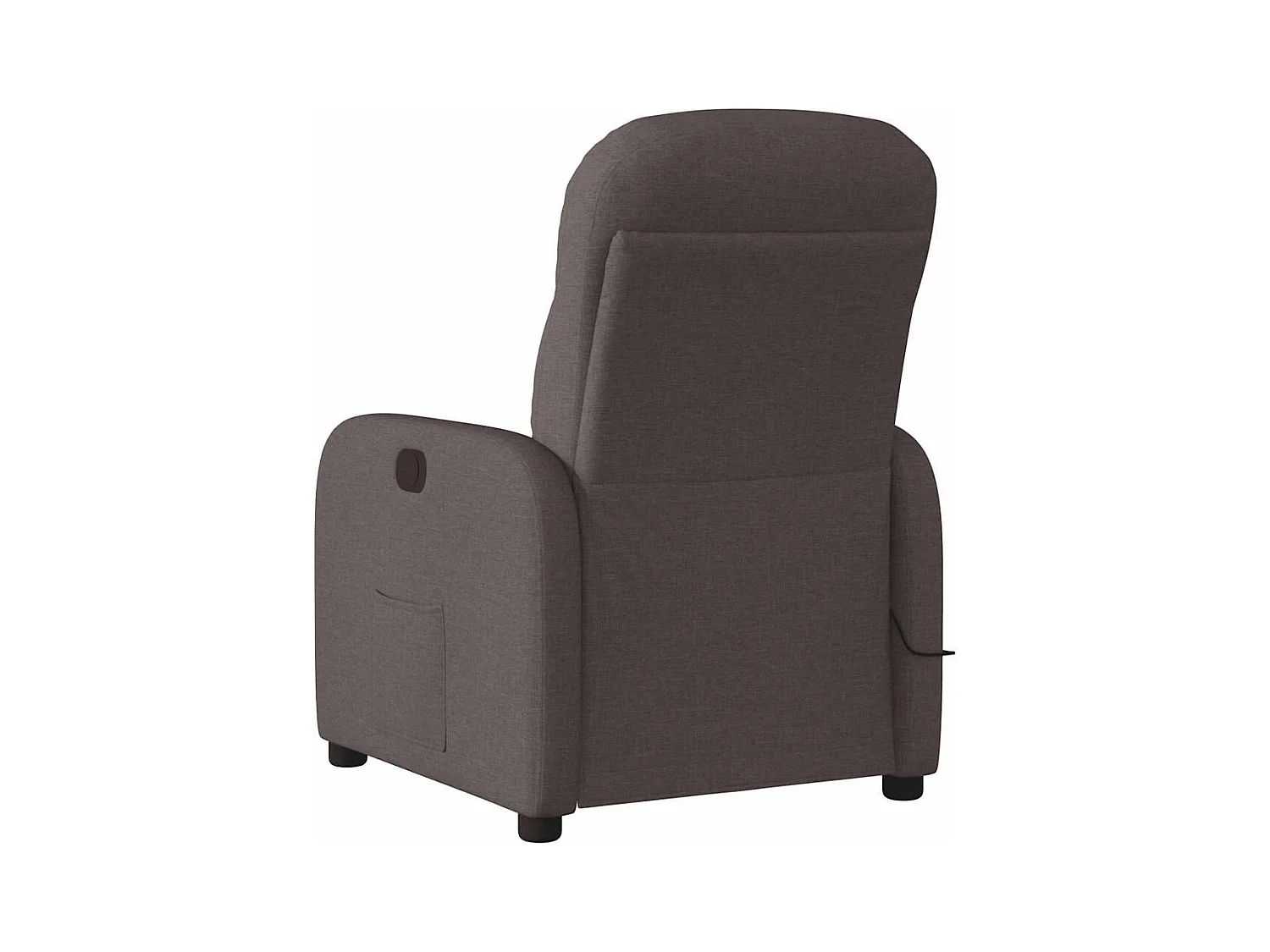 Fauteuil de massage inclinable Marron foncé Tissu