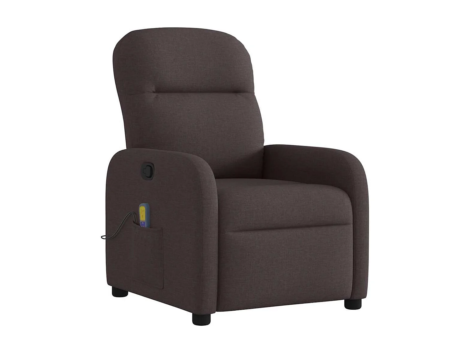 Fauteuil de massage inclinable Marron foncé Tissu