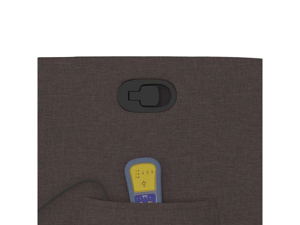 Fauteuil de massage inclinable Marron foncé Tissu