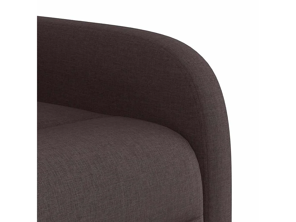 Massagesessel Dunkelbraun Stoff