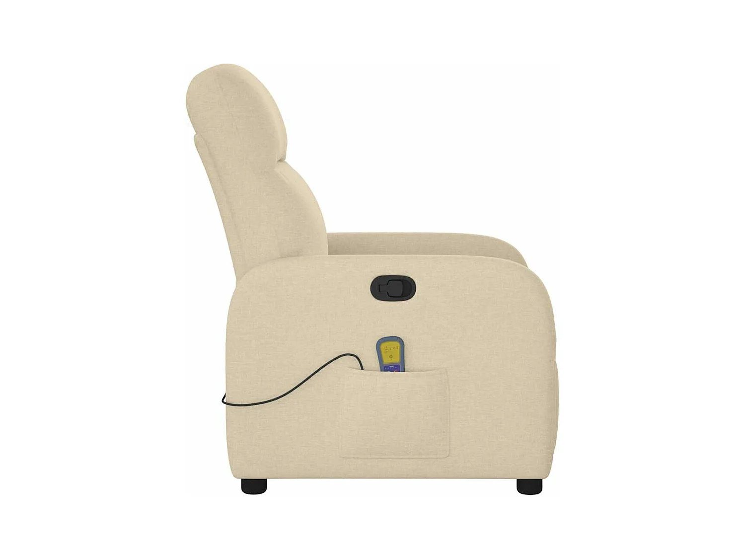 Fauteuil de massage inclinable Crème Tissu