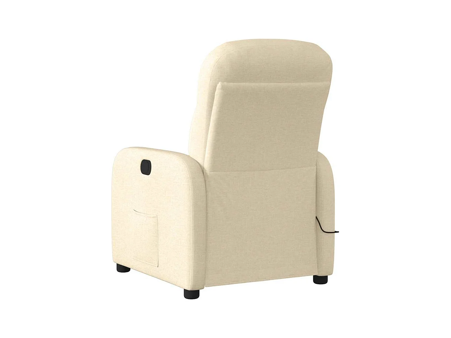 Fauteuil de massage inclinable Crème Tissu