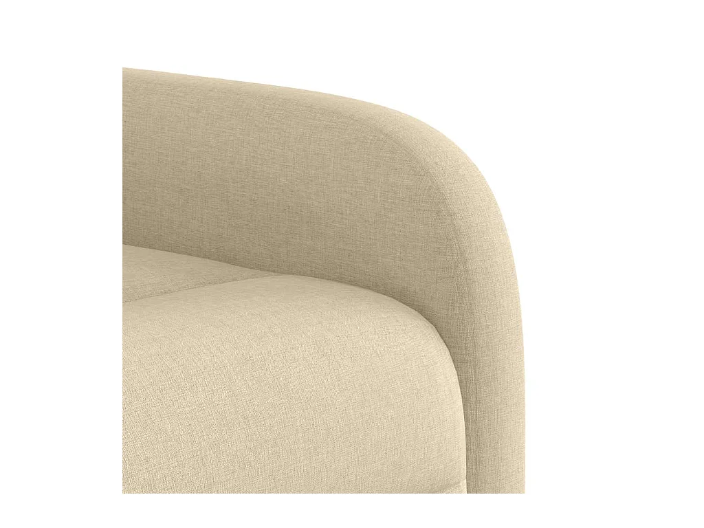 Fauteuil de massage inclinable Crème Tissu