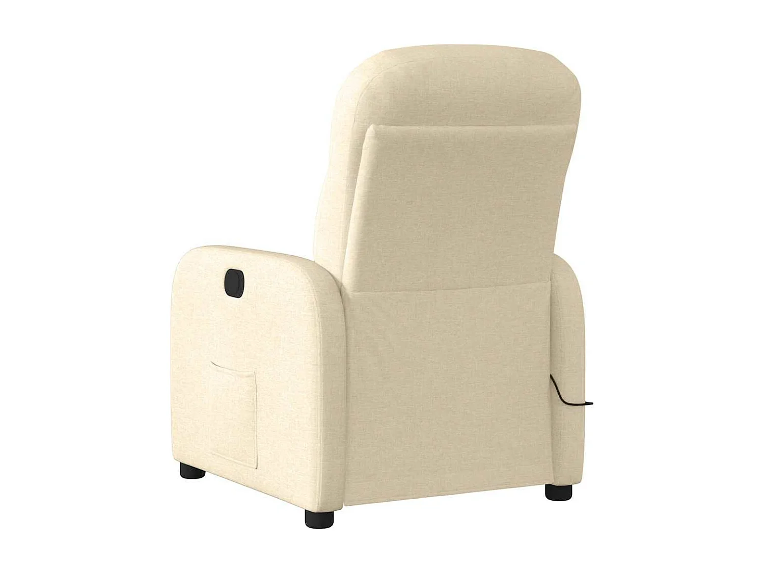 Fauteuil de massage inclinable Crème Tissu