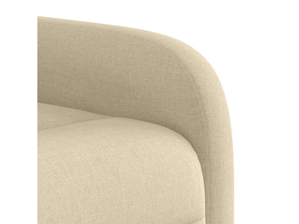 Fauteuil de massage inclinable Crème Tissu