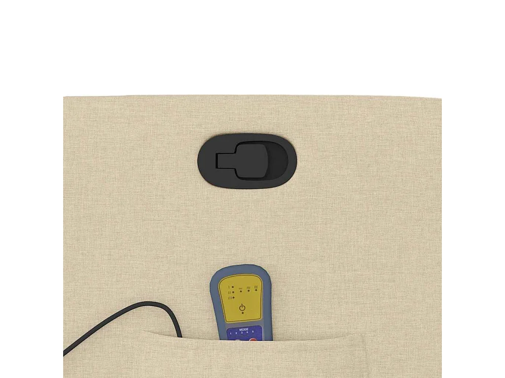 Fauteuil de massage inclinable Crème Tissu