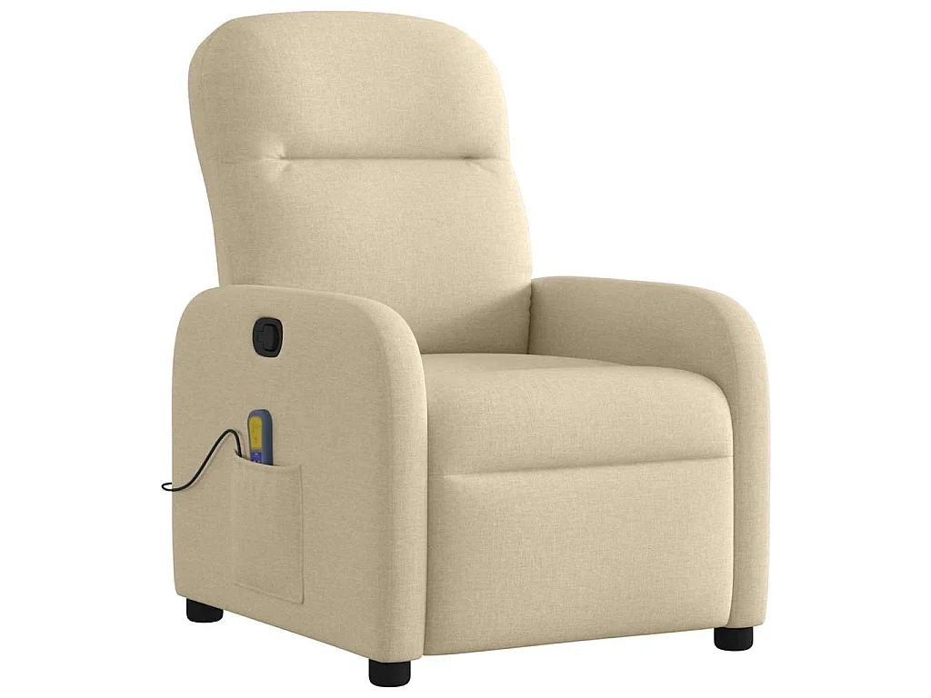 Massagesessel Creme Stoff