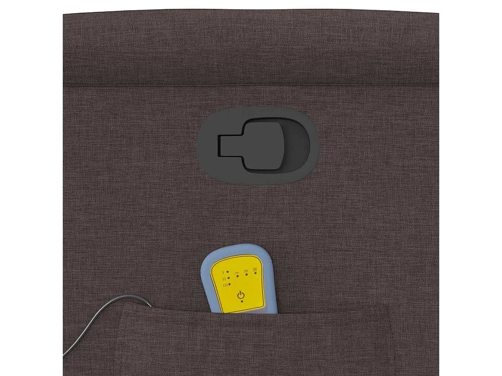 Fauteuil de massage inclinable Marron foncé Tissu