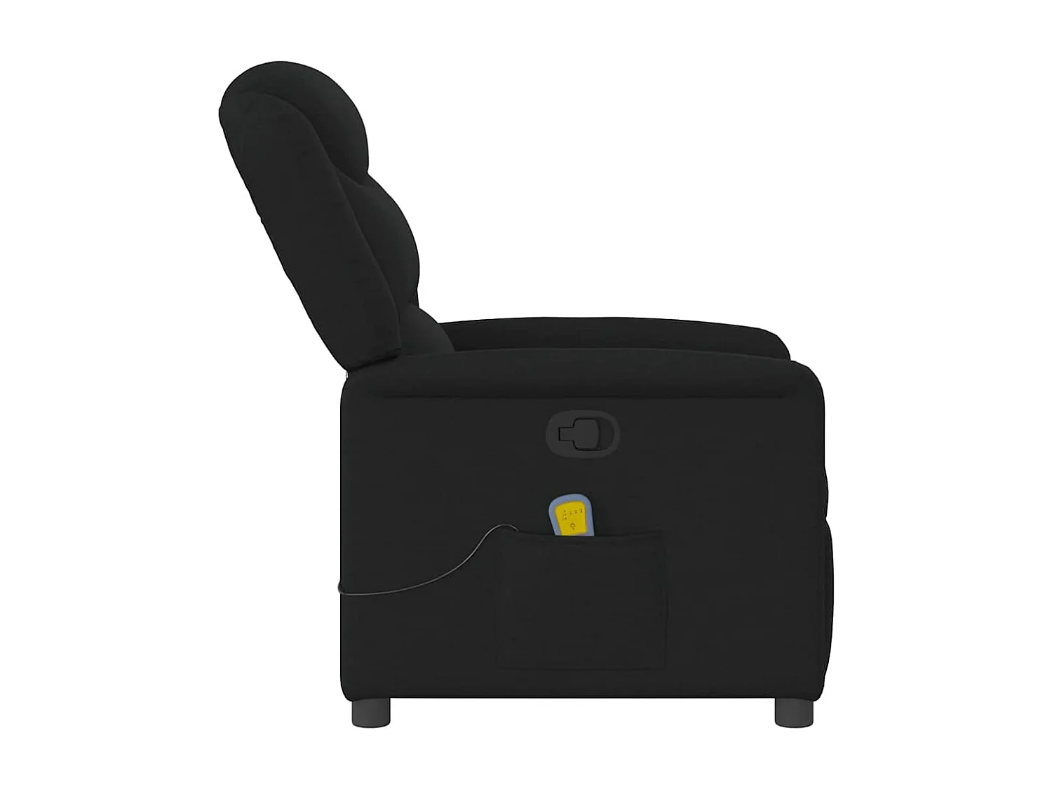 Fauteuil de massage inclinable Noir Tissu