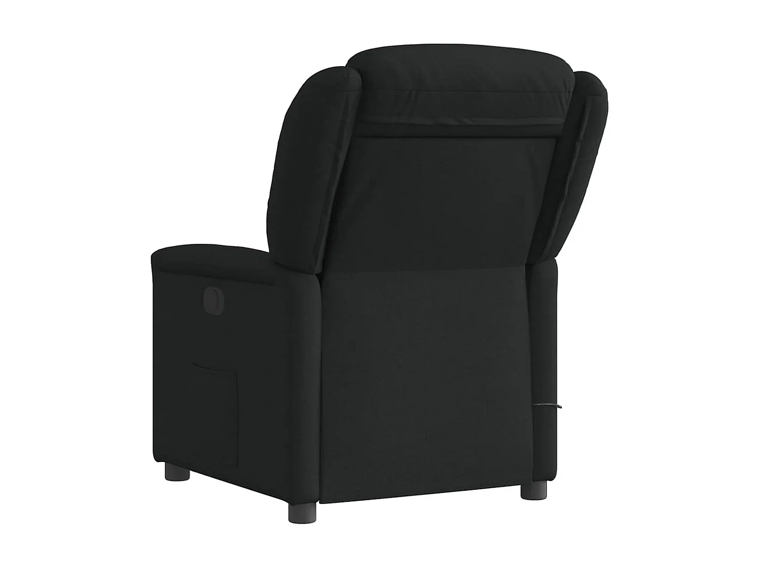 Fauteuil de massage inclinable Noir Tissu