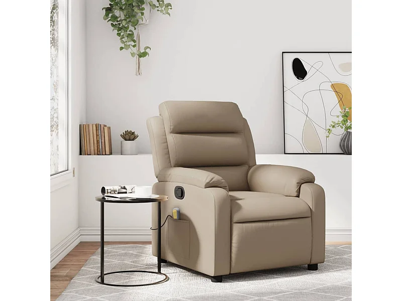 Fauteuil de massage inclinable Cappuccino Similicuir