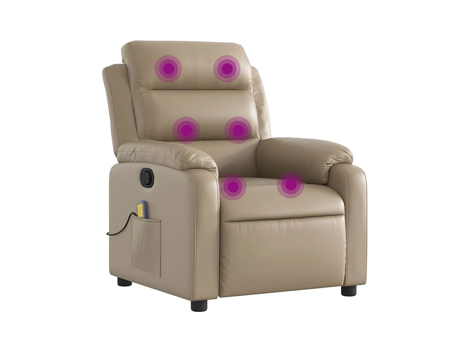 Massagesessel Cappuccino-Braun Kunstleder