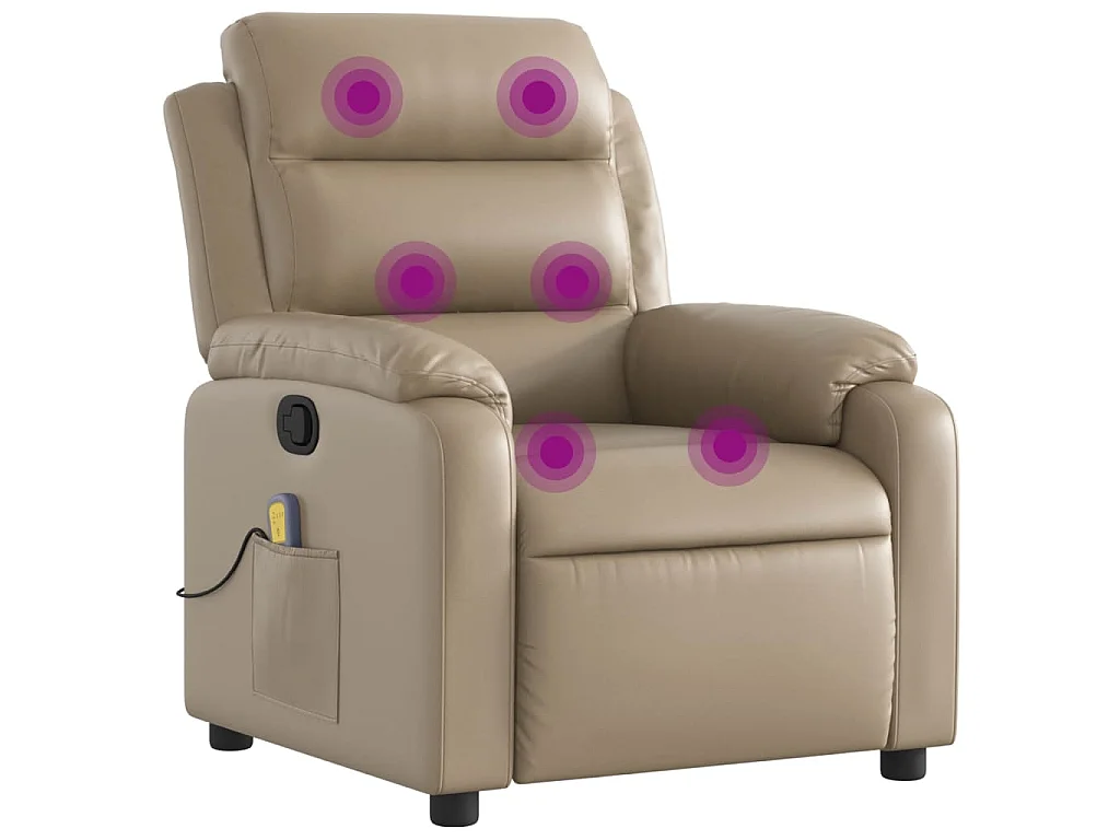Fauteuil de massage inclinable Cappuccino Similicuir