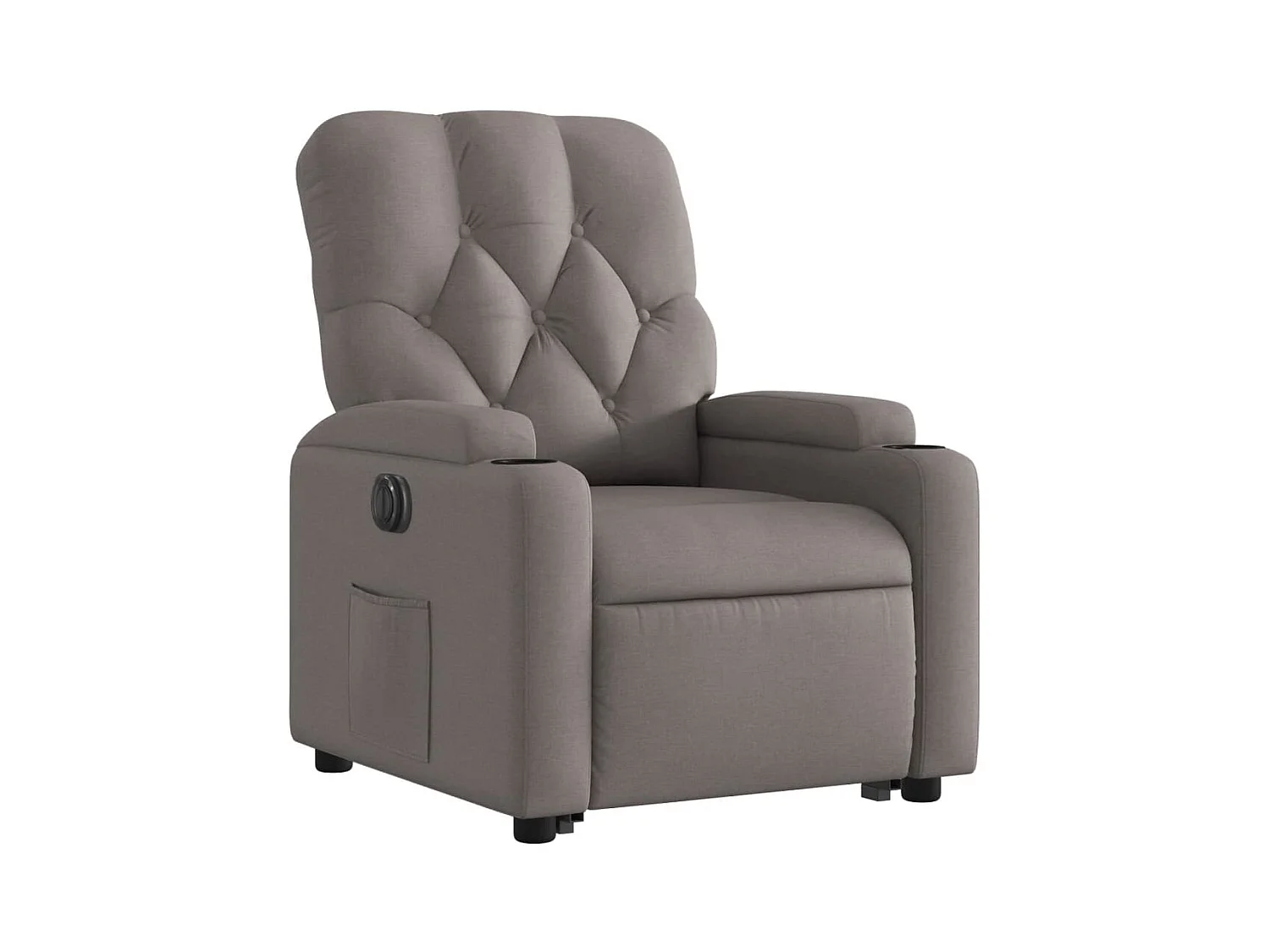 Fauteuil inclinable électrique taupe tissu