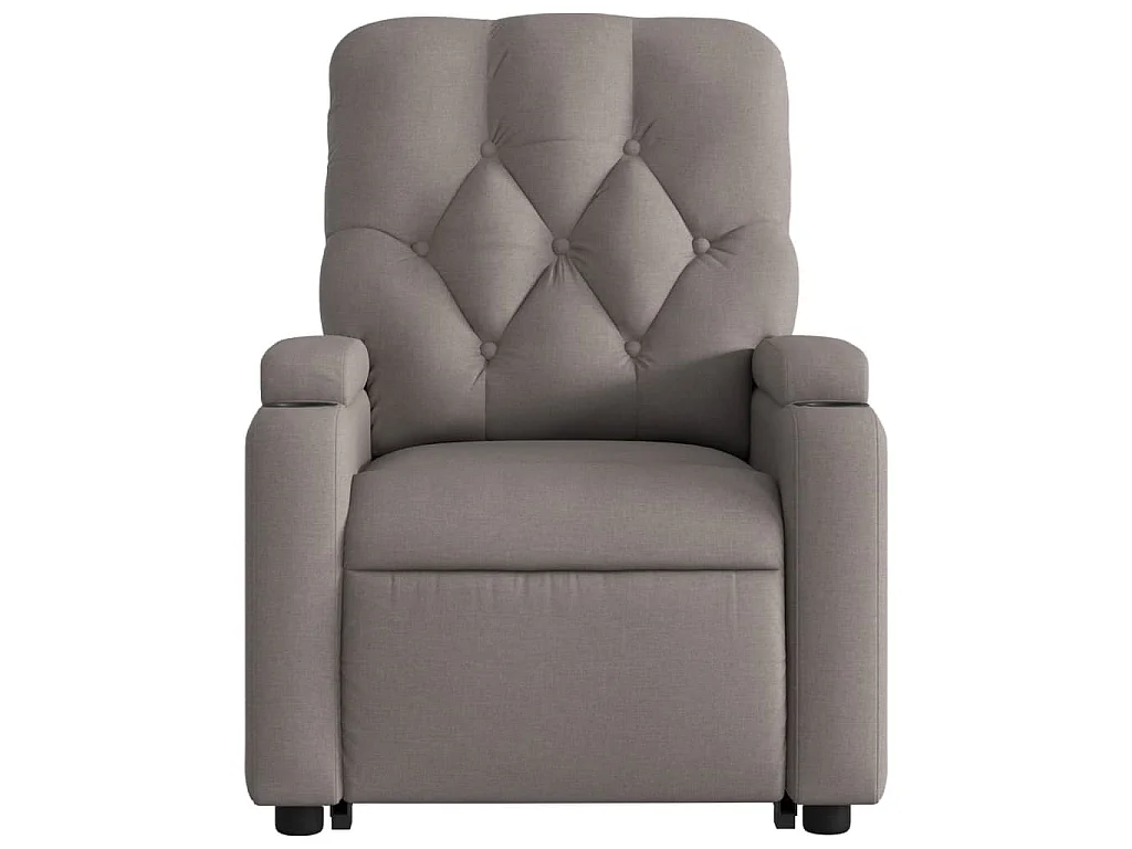 Sta-op-stoel elektrisch verstelbaar stof taupe