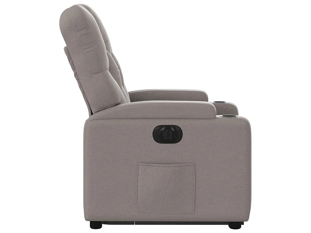 Sta-op-stoel elektrisch verstelbaar stof taupe