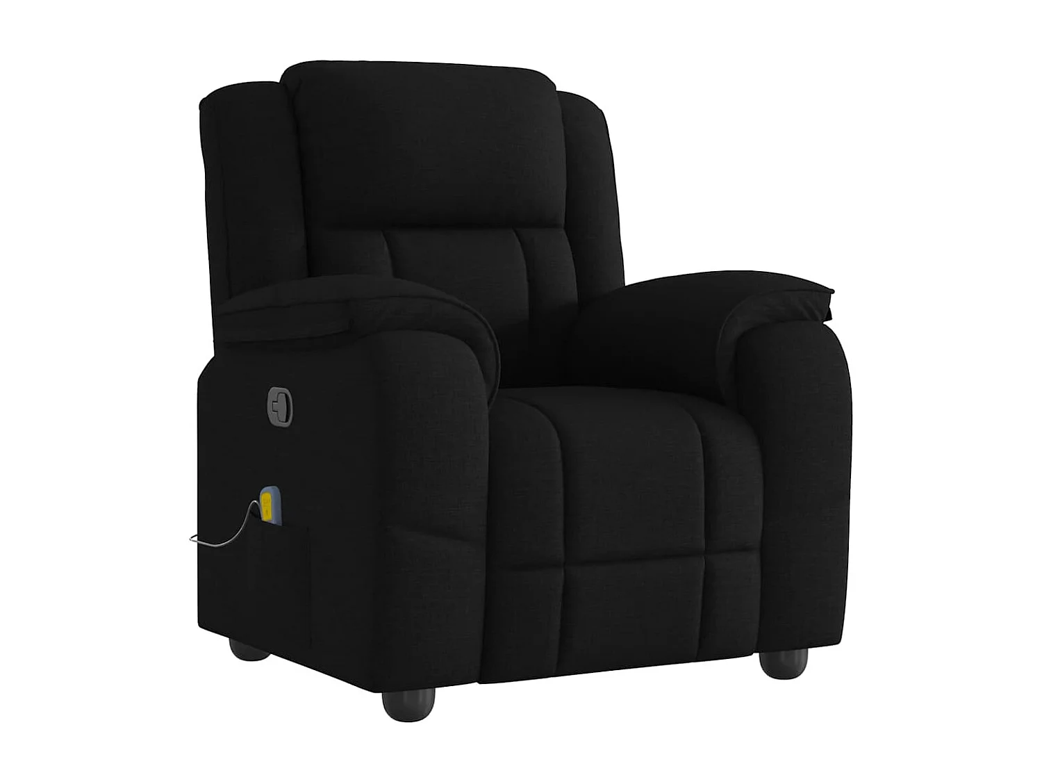 Fauteuil de massage inclinable Noir Tissu