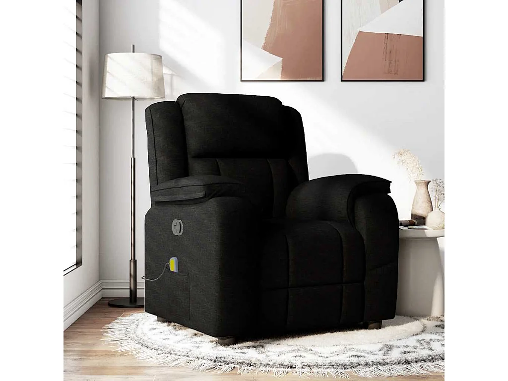 Massagesessel Schwarz Stoff